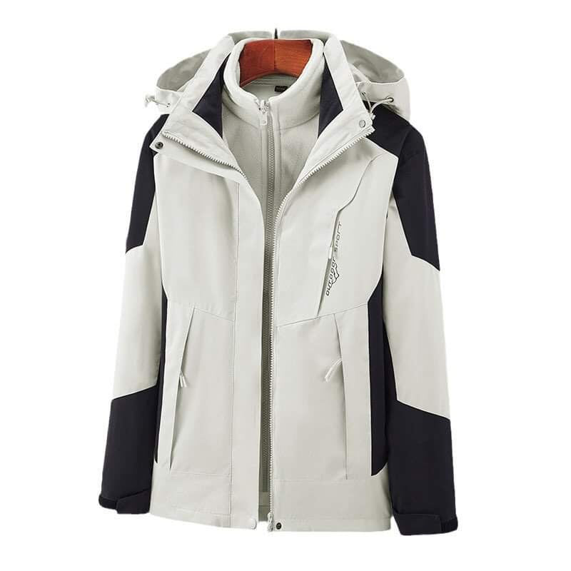 Fleece-Lined Hooded Windbreaker Jacket