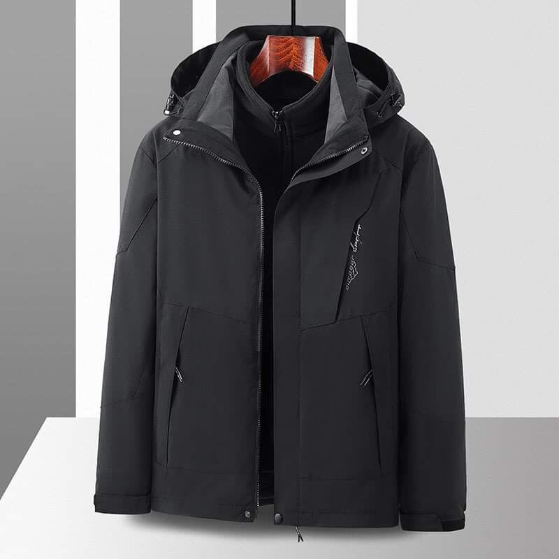 Fleece-Lined Hooded Windbreaker Jacket - gallery