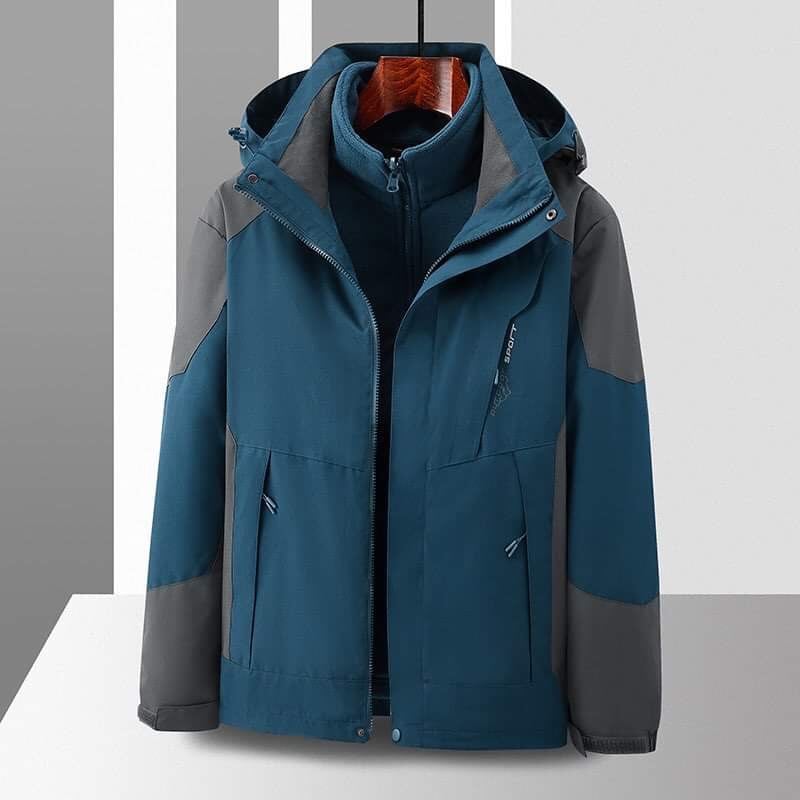 Fleece-Lined Hooded Windbreaker Jacket - gallery
