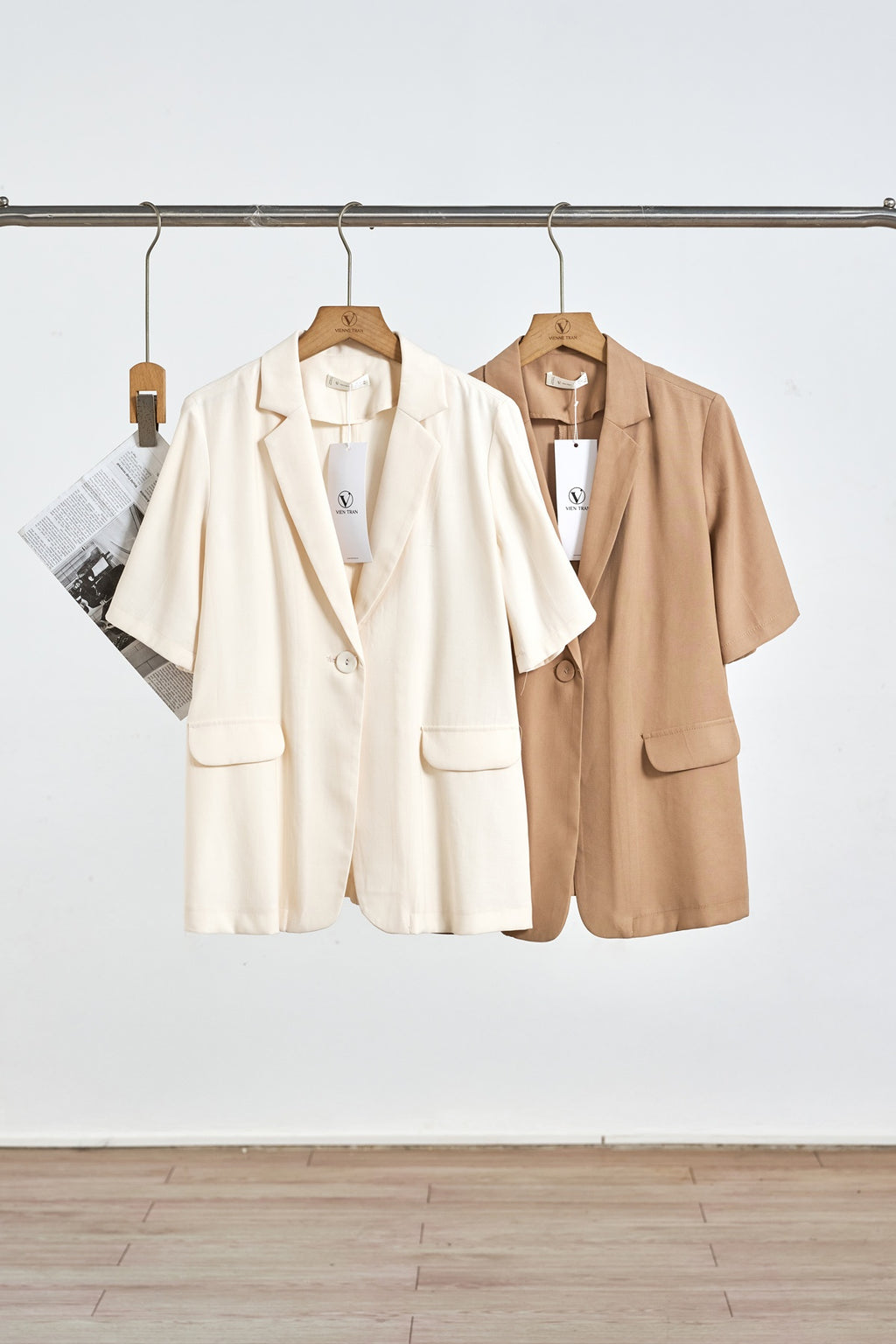 Short Sleeve Tailored Blazer for Women - gallery