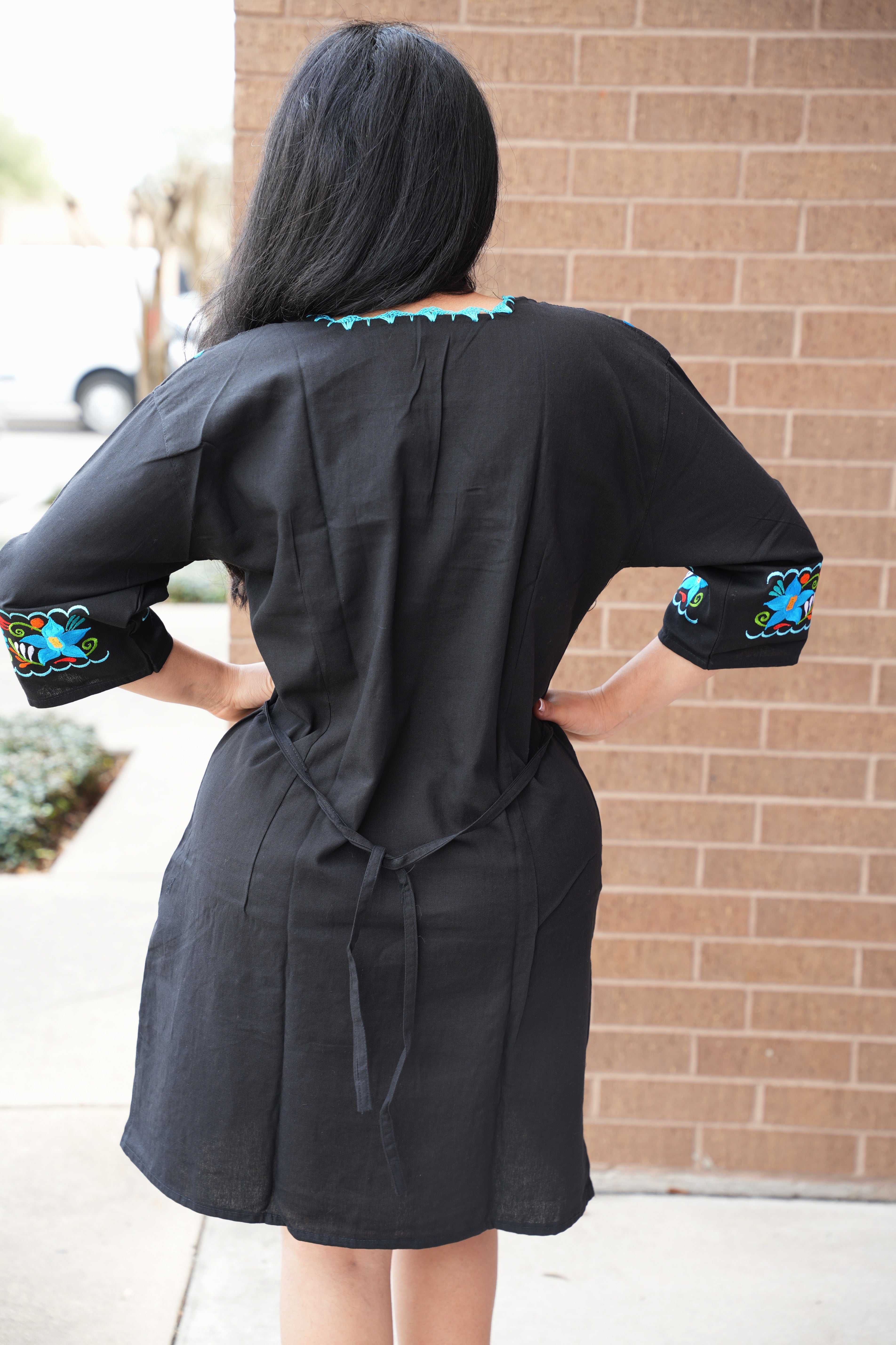 Celia Artisan Embroidery Dress for Women — Mexican Floral - gallery