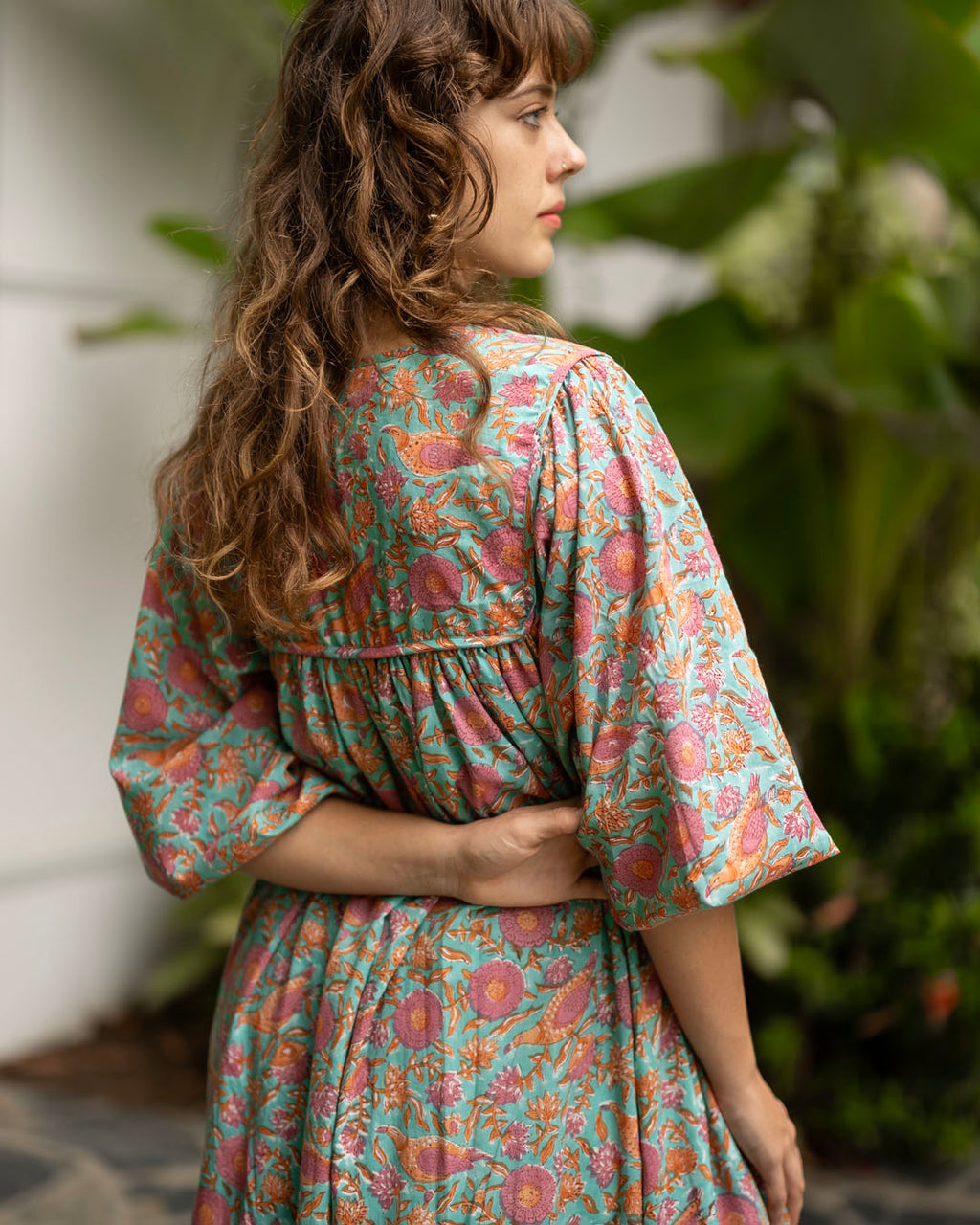 Sama Hand-Block Print Cotton Maxi Dress for Women - gallery