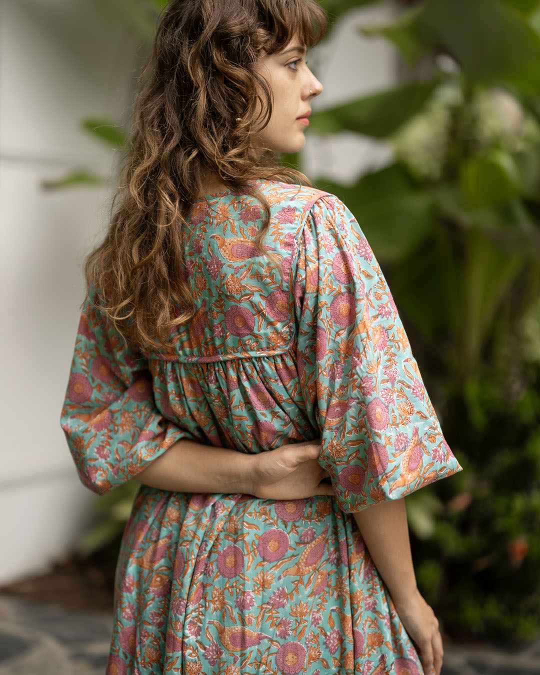 Sama Hand-Block Print Cotton Maxi Dress for Women - gallery