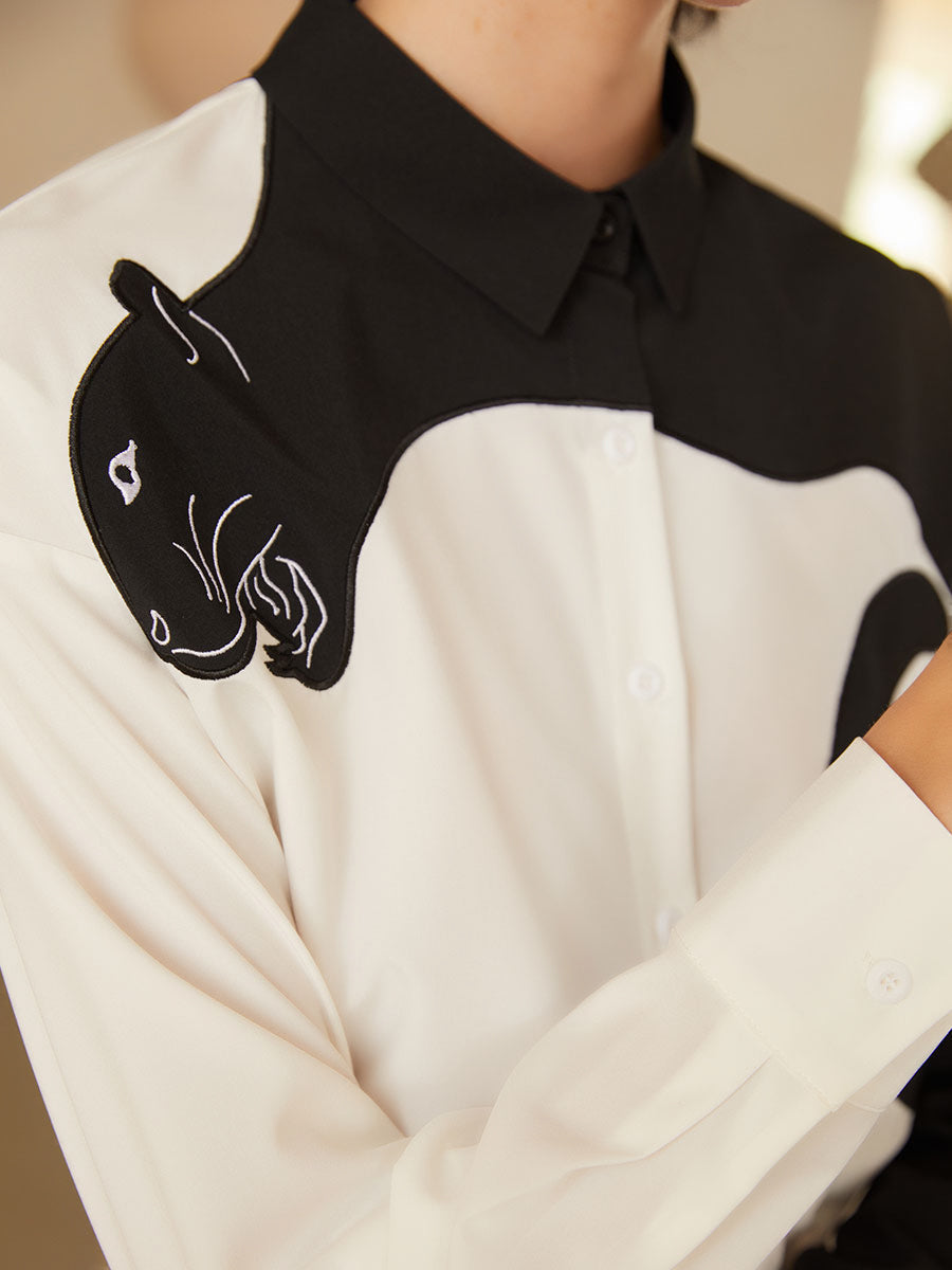 Panther Grace Embroidered Blouse for Women - gallery
