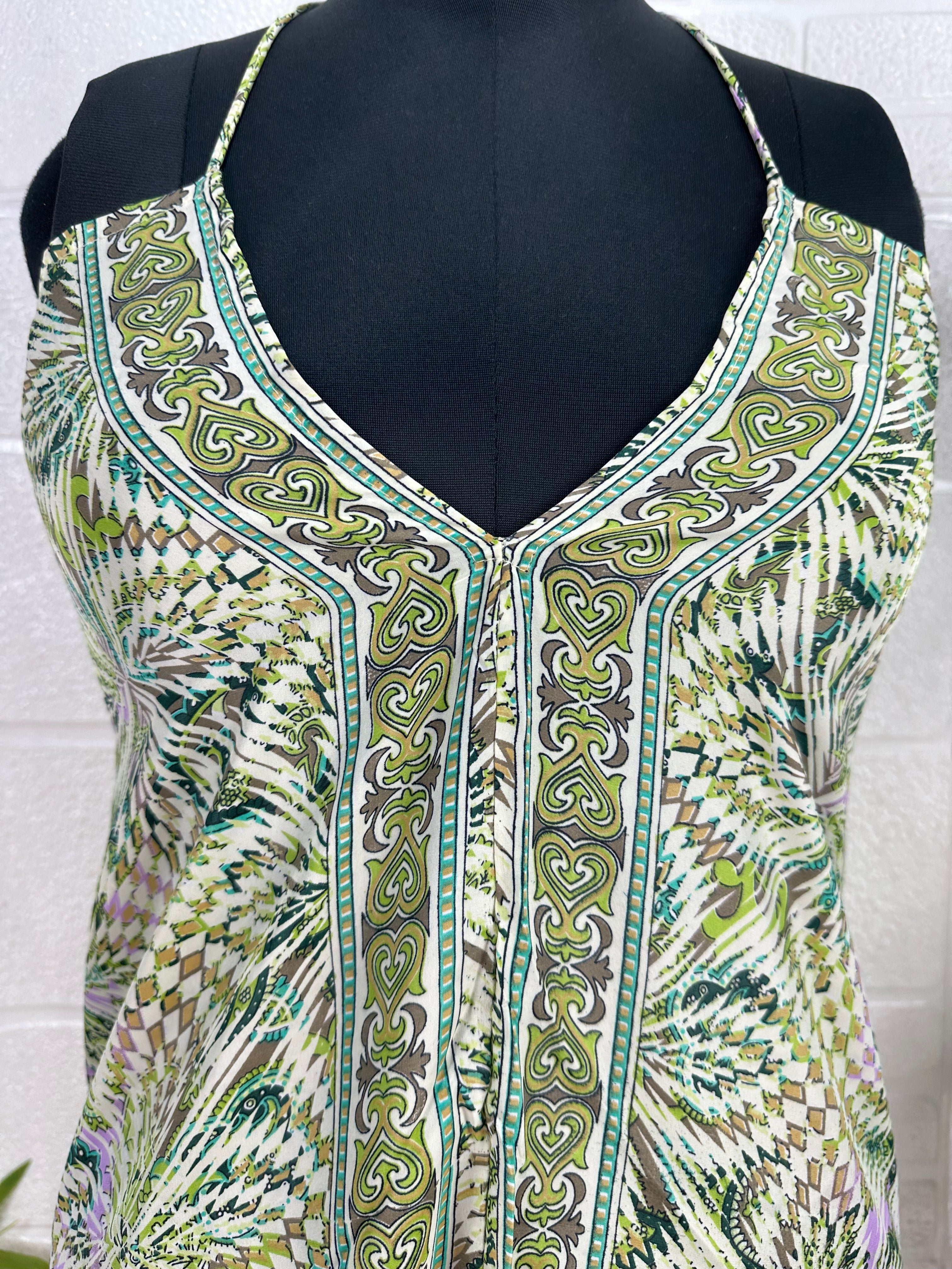 Handmade Floral Halter Maxi Dress for Women — Vintage Boho - gallery