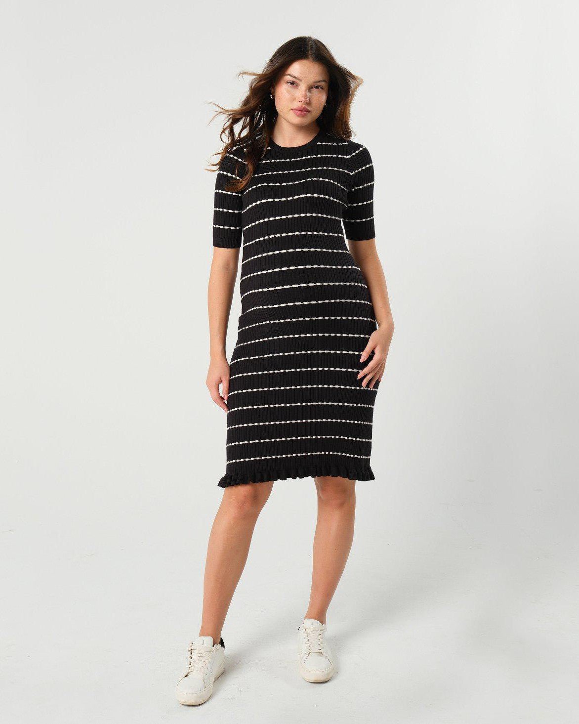 MARION ReNew - Louie Striped Knit Maternity & Nursing Dress — gallery