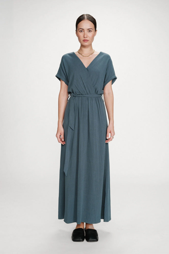 Pollen Emerald Wrap Dress - gallery