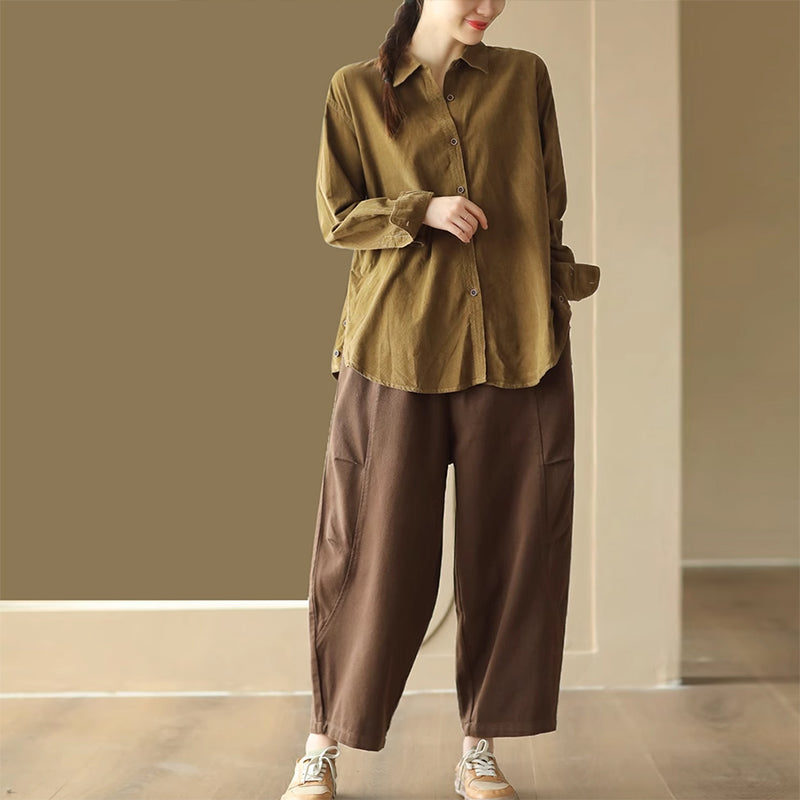Soft Velvet Long Sleeve Shirt for Women - gallery
