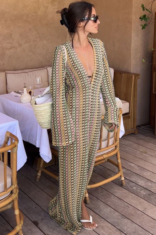 Evelyn Crochet Beach Wear Maxi Dress for Women - gallery