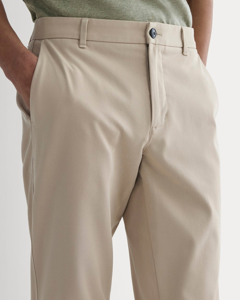 Khaki Athletic Performance Chino Trousers for Men - gallery
