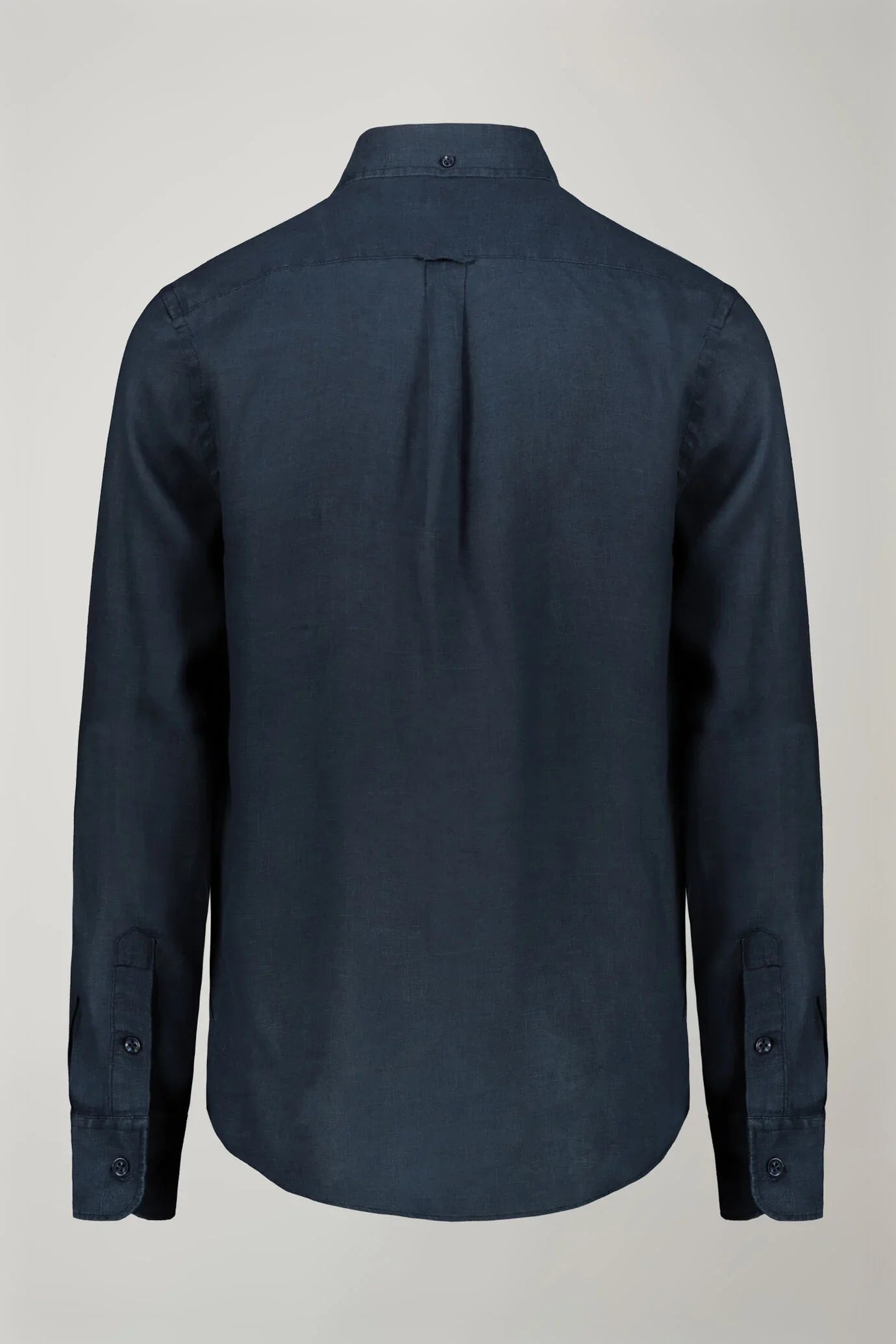 Button-Down Collar Pure Linen Comfort Shirt for Men — gallery