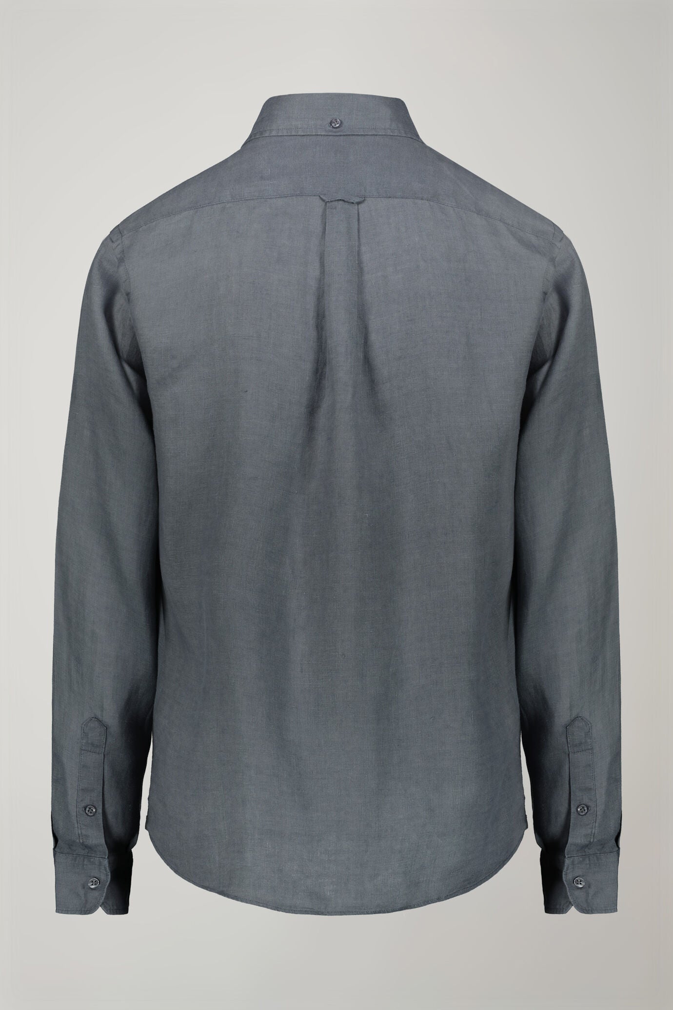 Button-Down Collar Pure Linen Comfort Shirt for Men — gallery