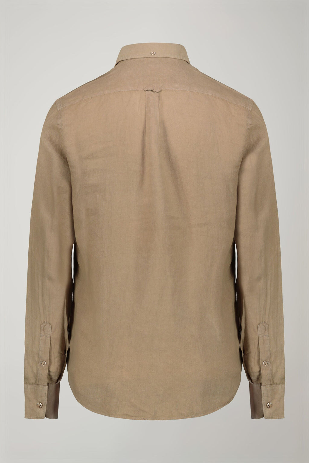 Button-Down Collar Pure Linen Comfort Shirt for Men — gallery
