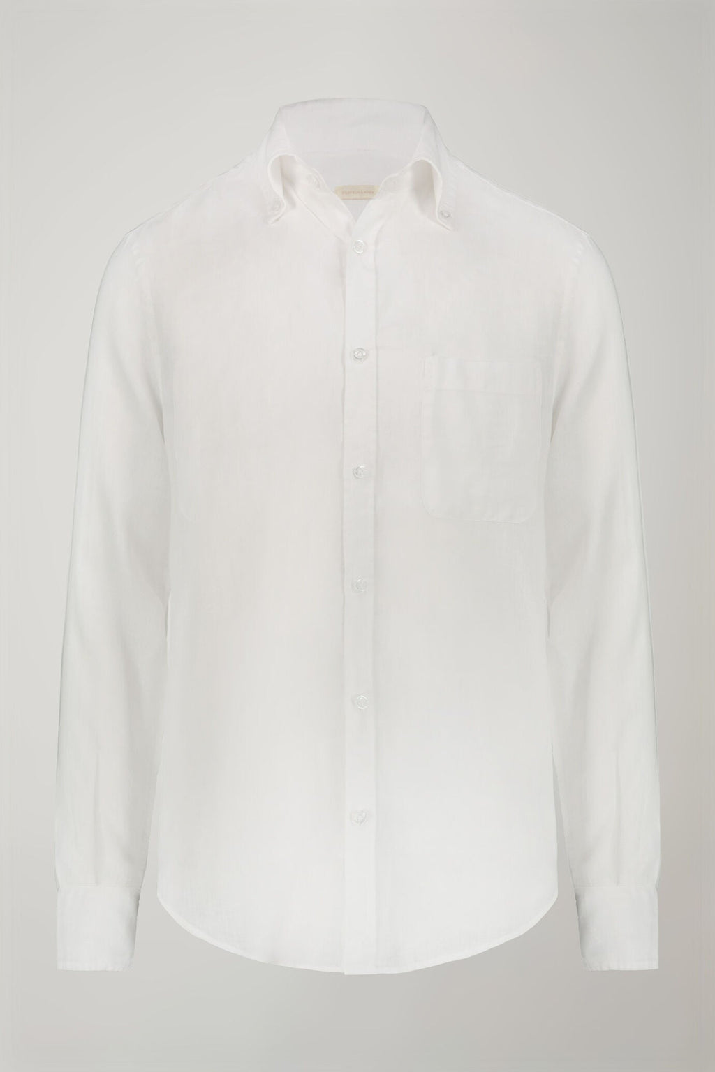 Button-Down Collar Pure Linen Comfort Shirt for Men — gallery