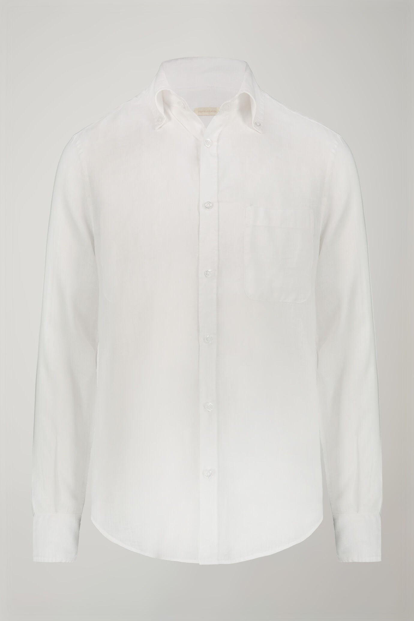 Button-Down Collar Pure Linen Comfort Shirt for Men — gallery