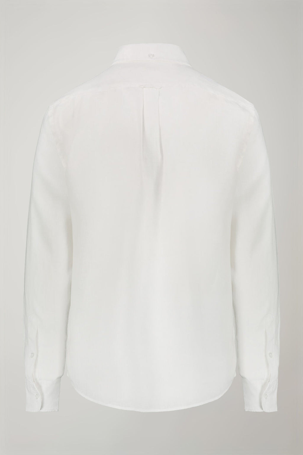 Button-Down Collar Pure Linen Comfort Shirt for Men — gallery