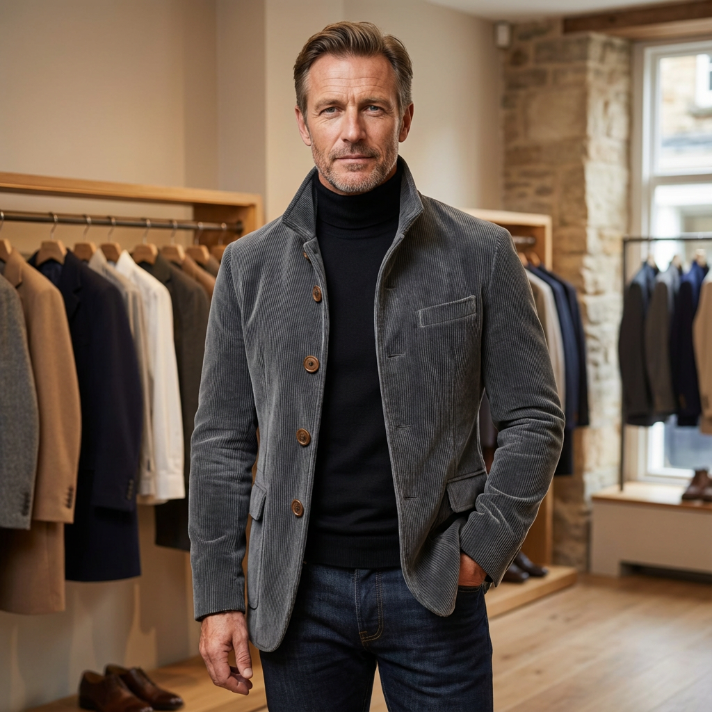 Elegant Jacket for Men - Grey