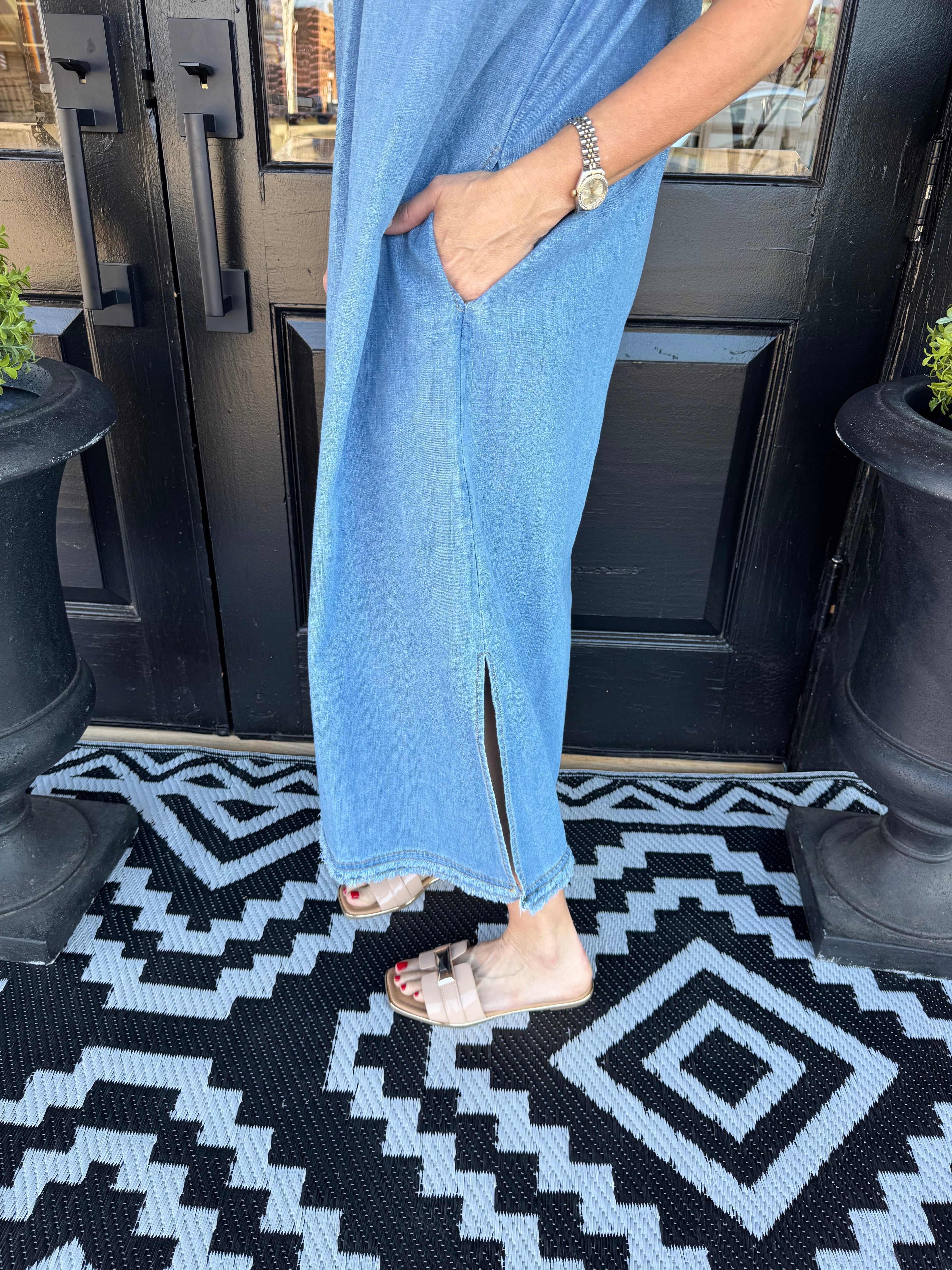 Ruth Dress - Light Denim - gallery