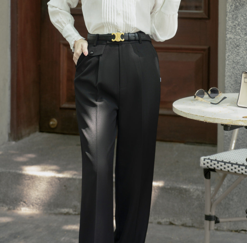 Black Tailored Office Trousers for Women - gallery