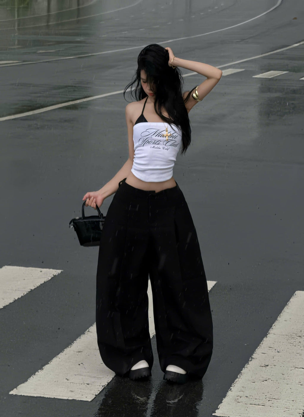 Emerald Wide-Leg Trousers for Women