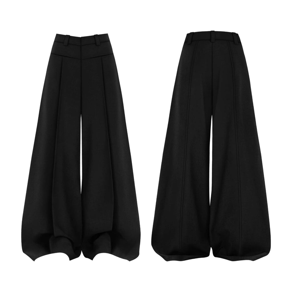 Emerald Wide-Leg Trousers for Women - gallery