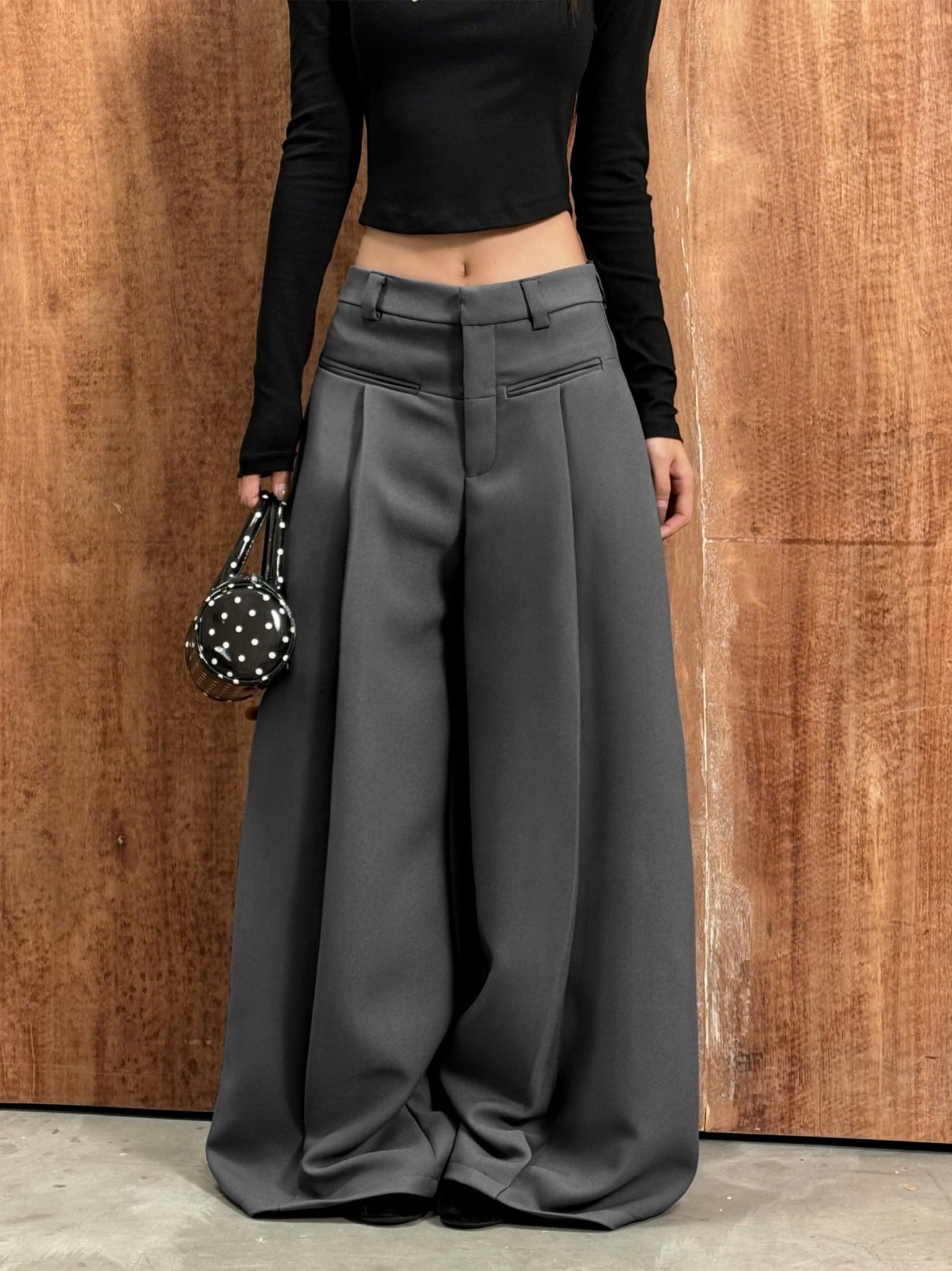 Emerald Wide-Leg Trousers for Women - gallery