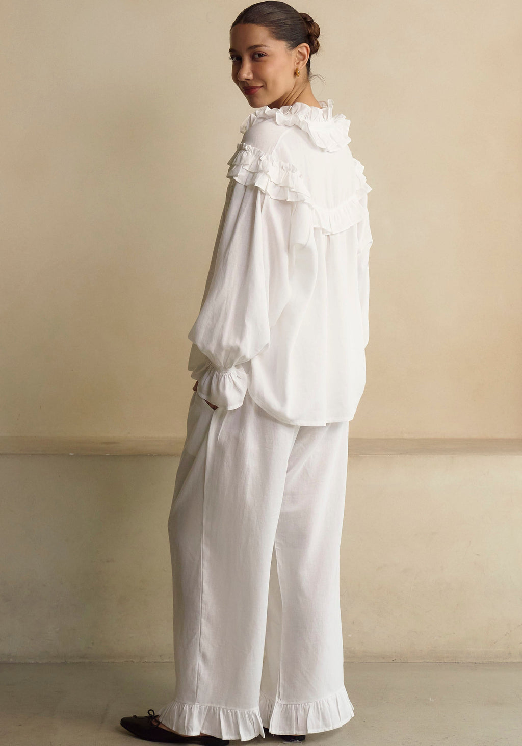 Freya Linen Blouse & Pants Set - gallery
