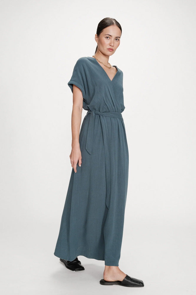 Pollen Emerald Wrap Dress - gallery