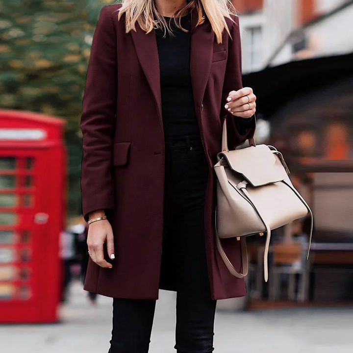 Elegant Women's Trench Coat Featuring Trendy Knot Accent
