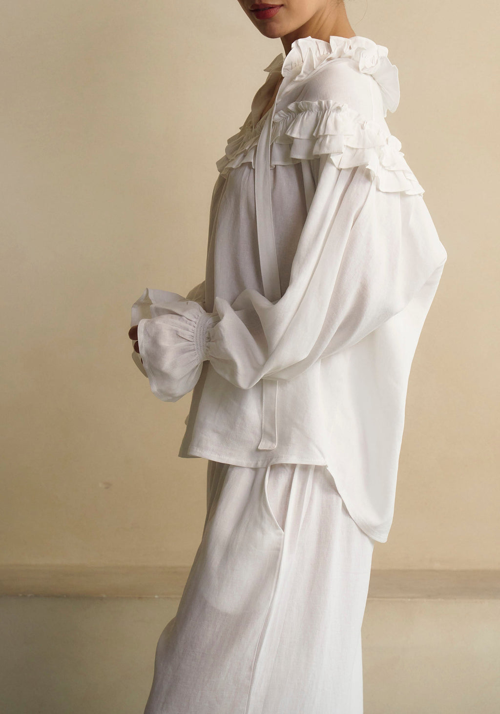 Freya Linen Blouse & Pants Set - gallery