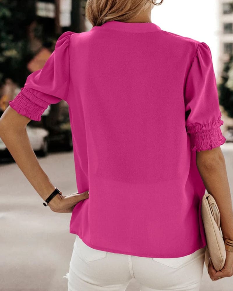 V-Neck Short Sleeve Top