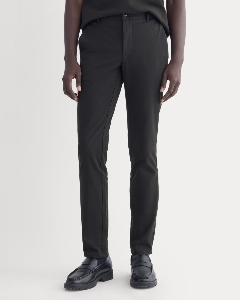 Black Slim Performance Chino Trousers for Men - gallery