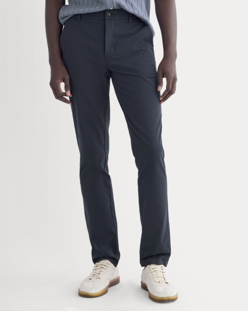 Deep Navy Slim Performance Chino Trousers for Men - gallery