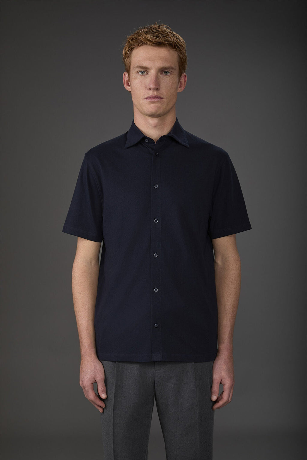 Short-Sleeve Cotton Jersey Polo Shirt for Men