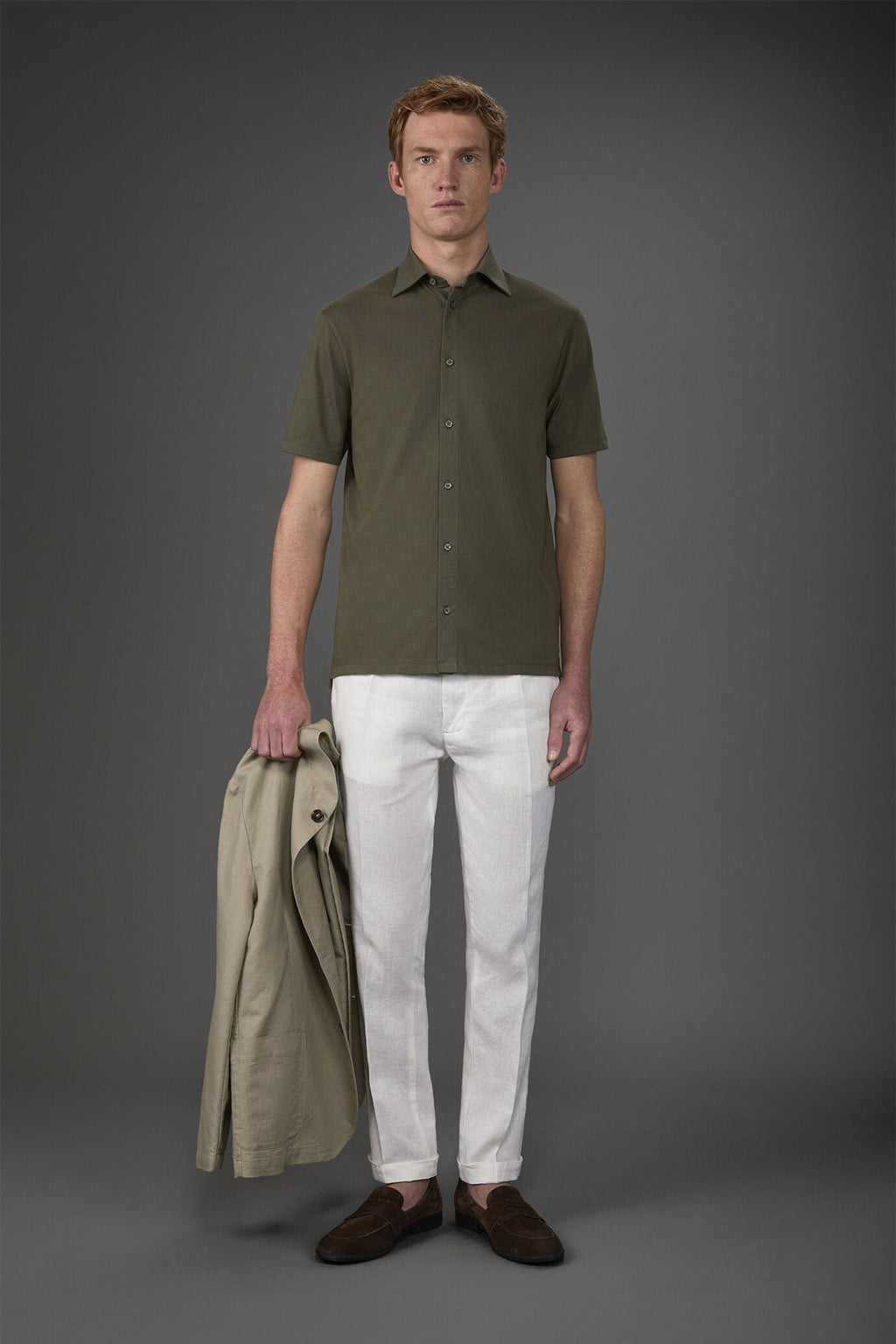 Short-Sleeve Cotton Jersey Polo Shirt for Men — gallery