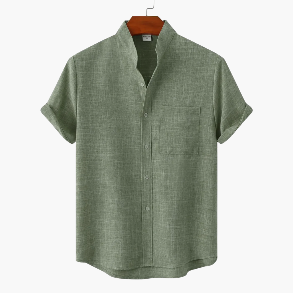 Leandro Natural Linen Short Sleeve Shirt for Men
