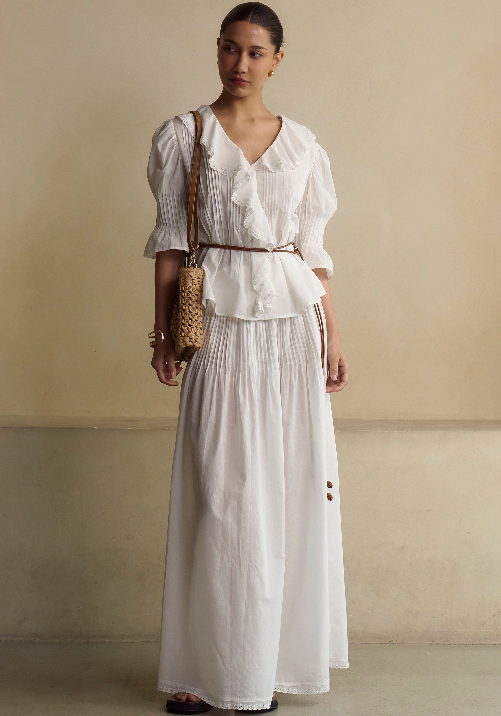 Hestia Linen Top & Skirt Set - gallery