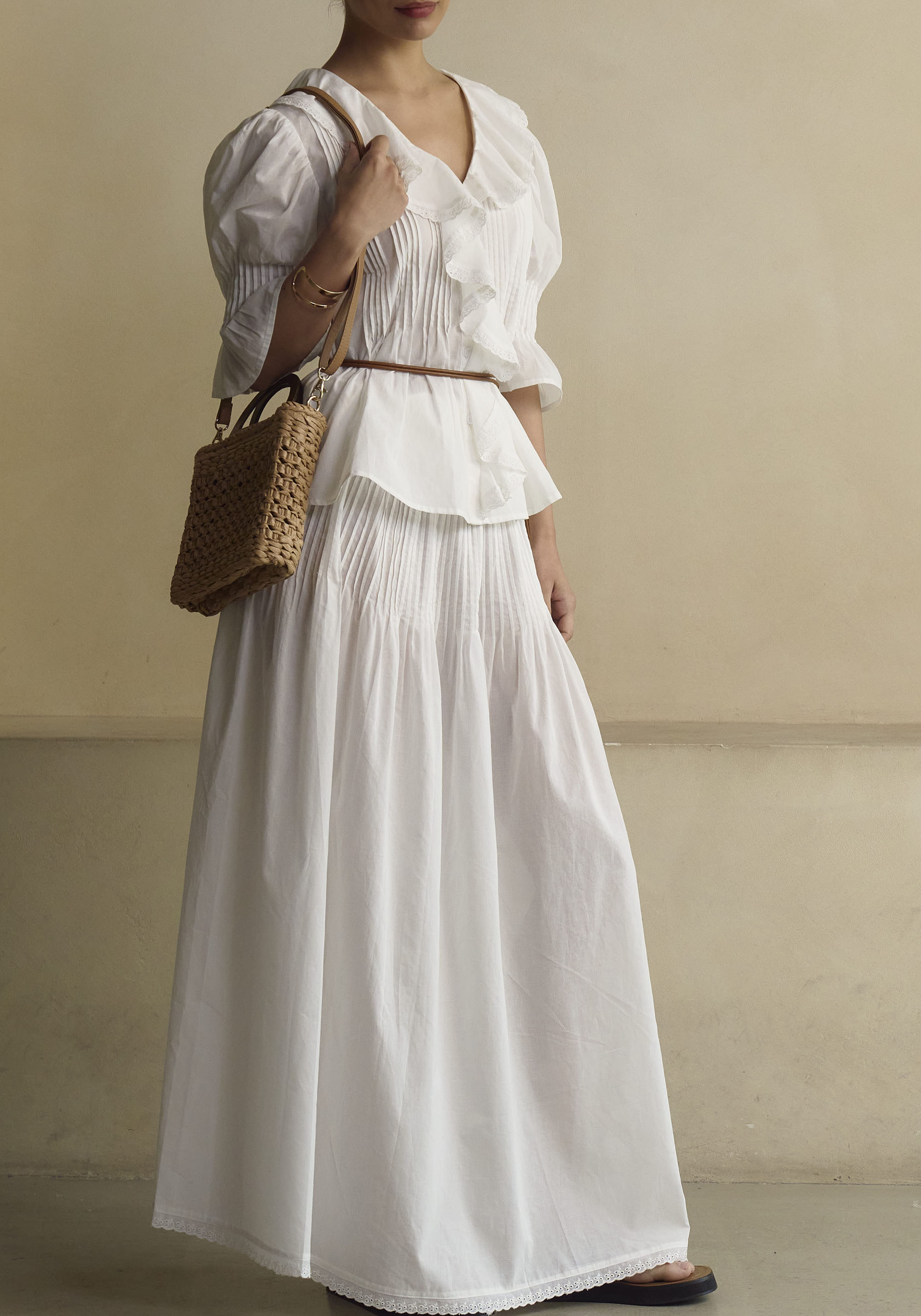 Hestia Linen Top & Skirt Set - gallery