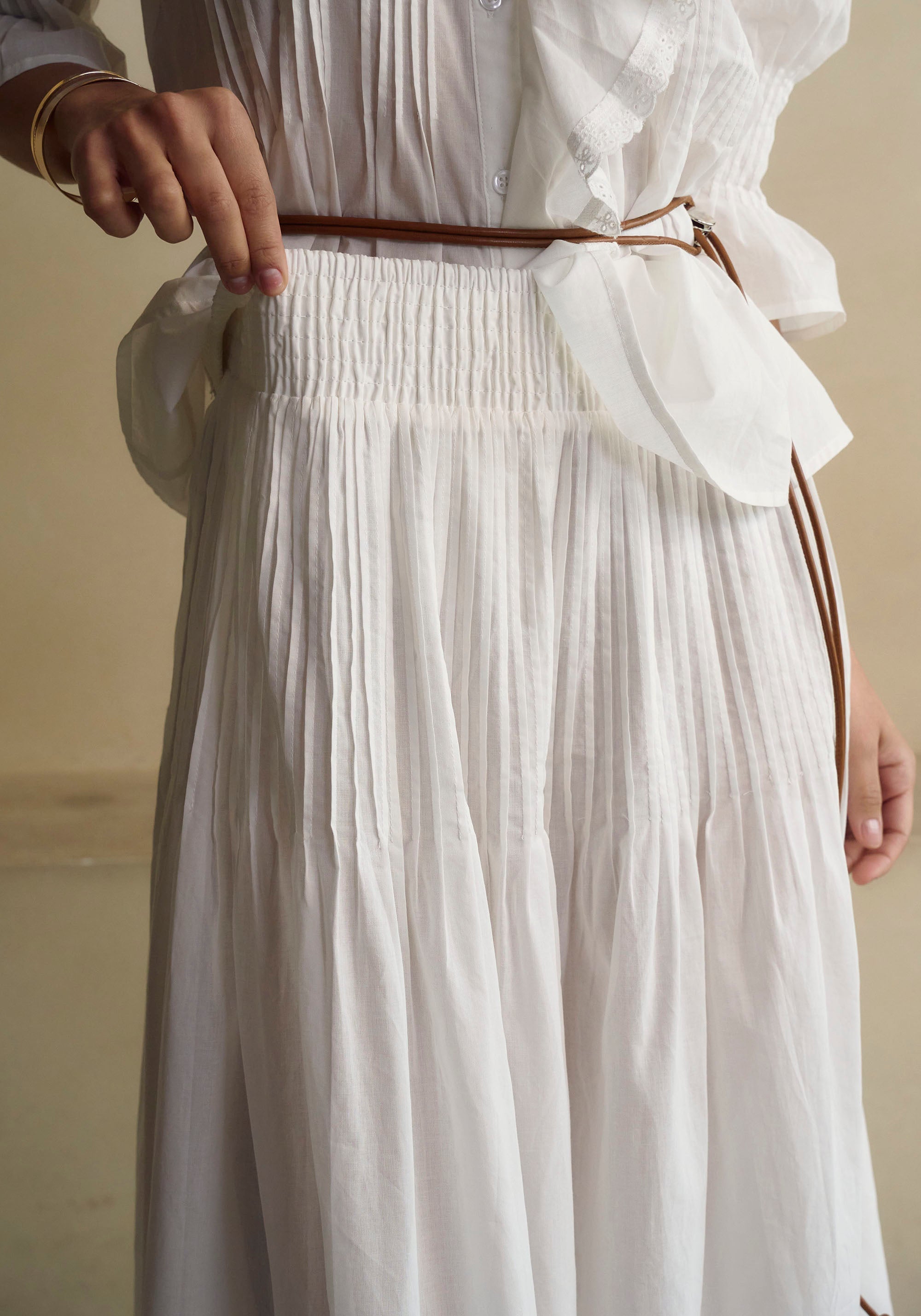 Hestia Linen Top & Skirt Set - gallery