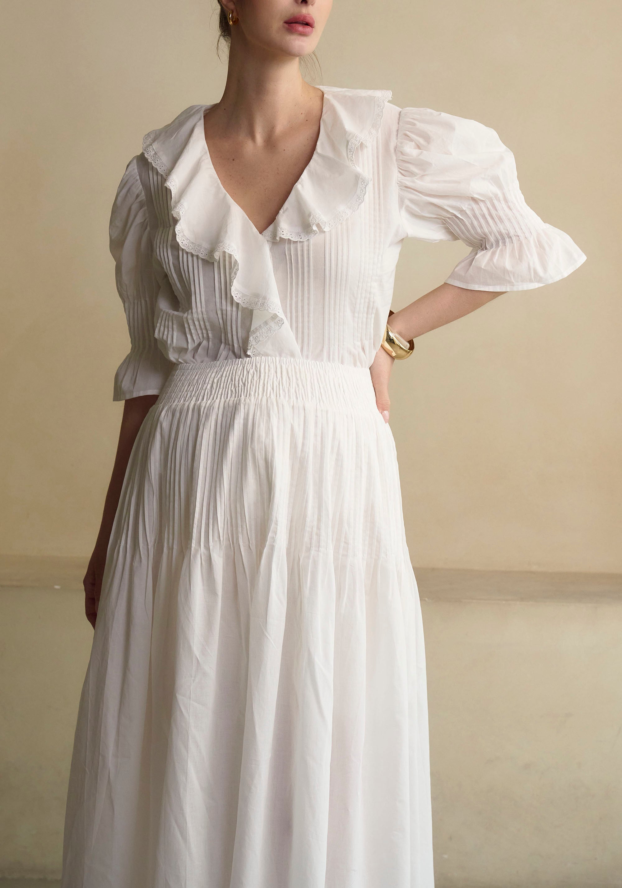 Hestia Linen Top & Skirt Set - gallery