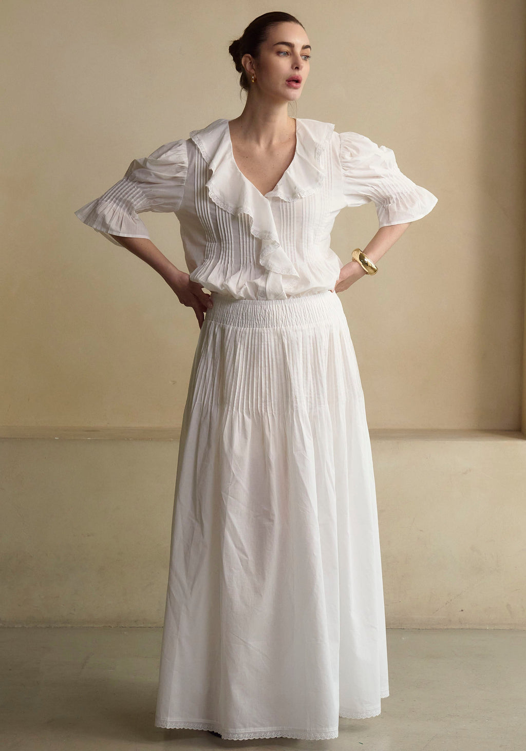 Hestia Linen Top & Skirt Set - gallery