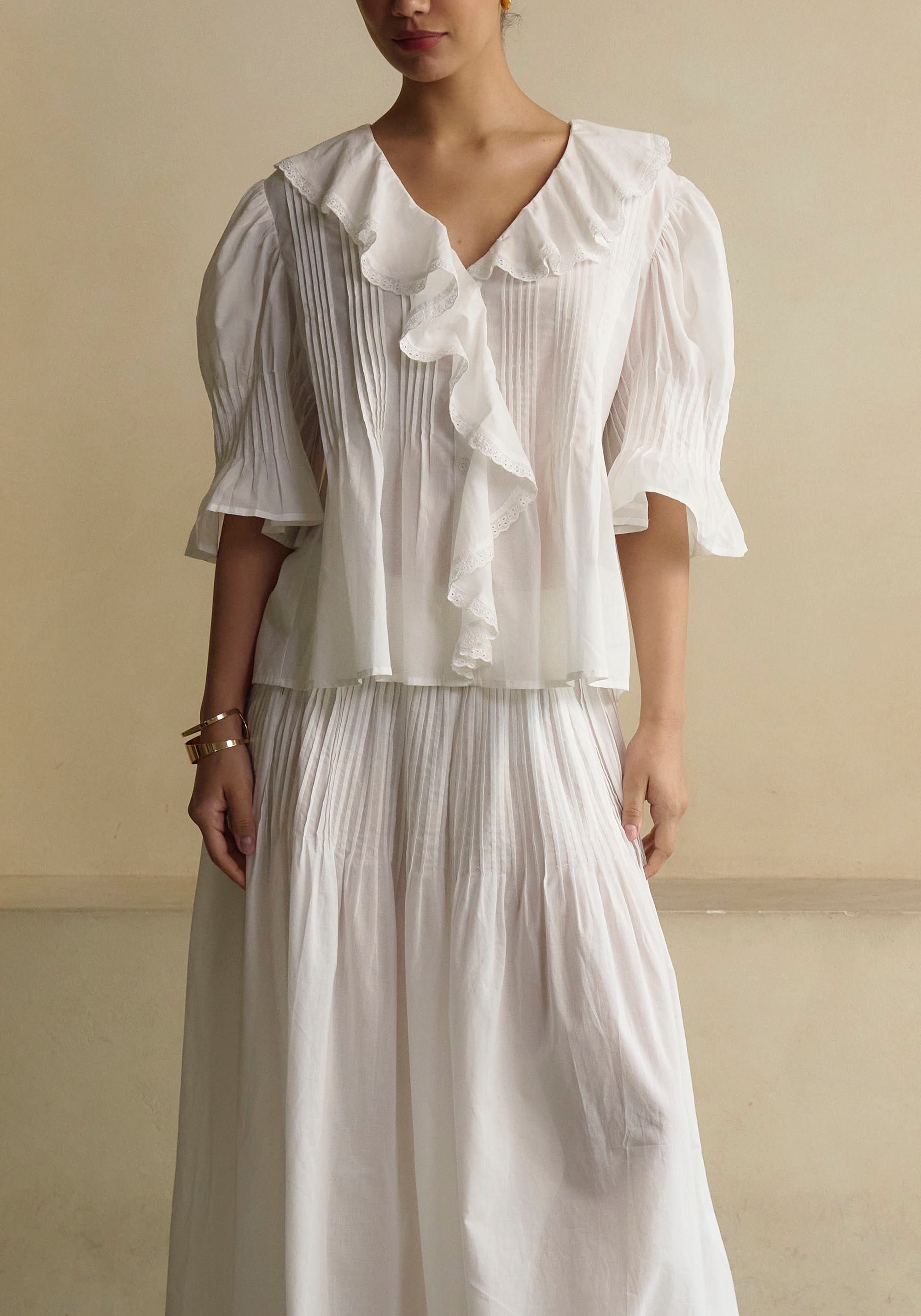 Hestia Linen Top & Skirt Set - gallery