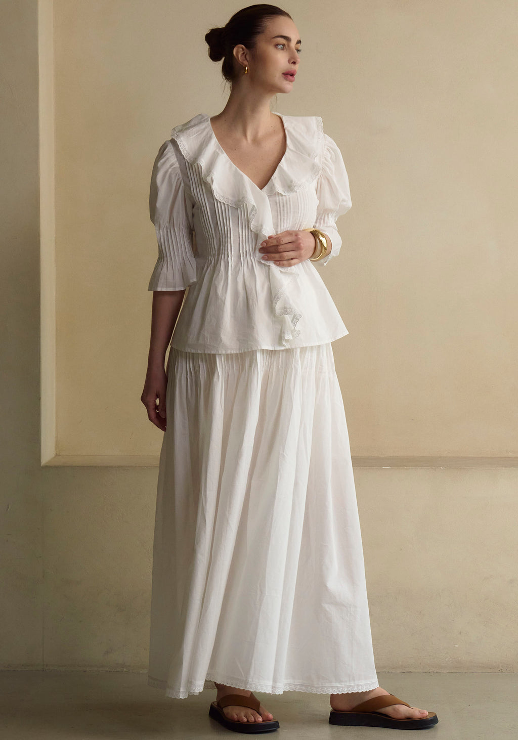 Hestia Linen Top & Skirt Set - gallery