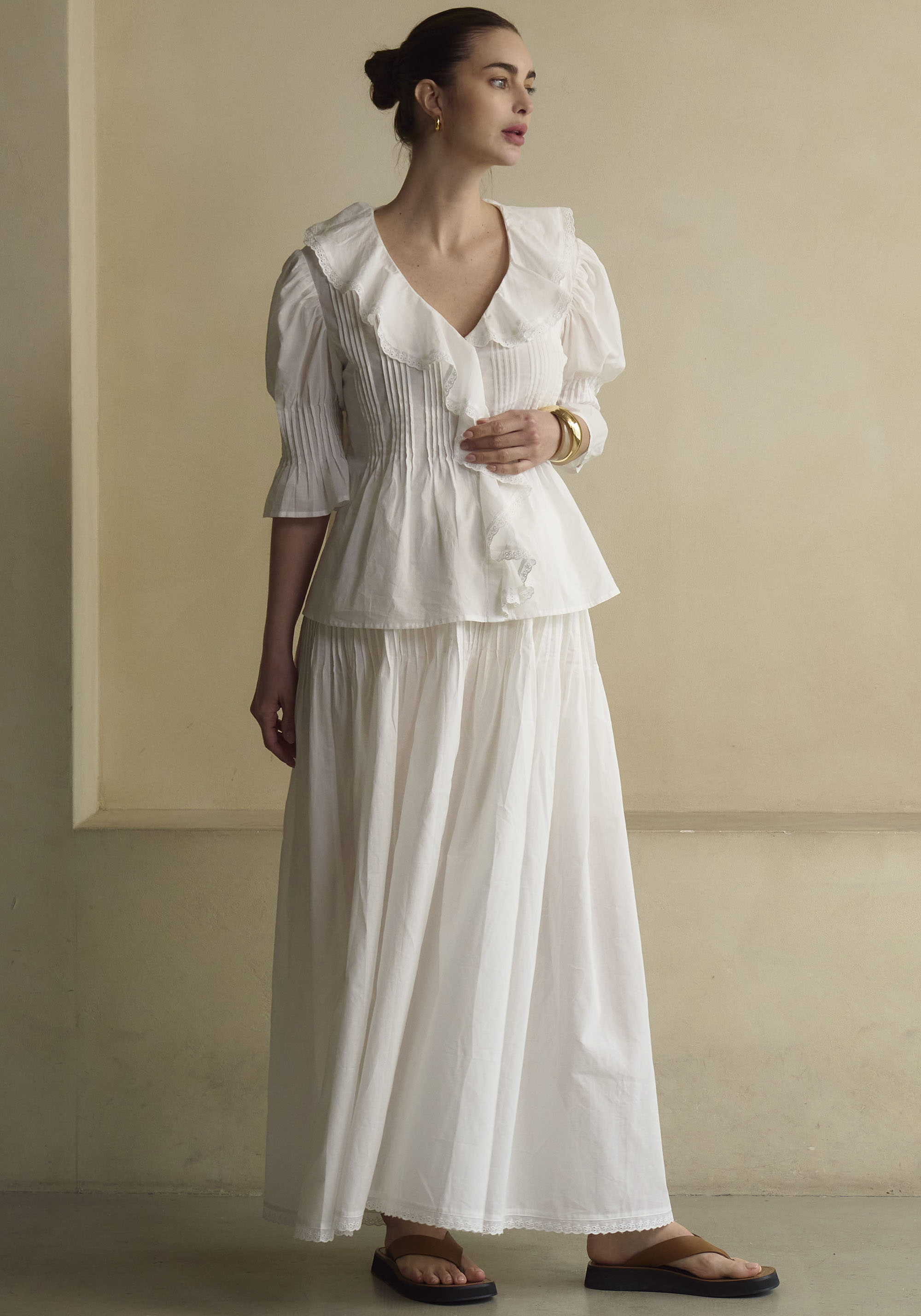Hestia Linen Top & Skirt Set - gallery