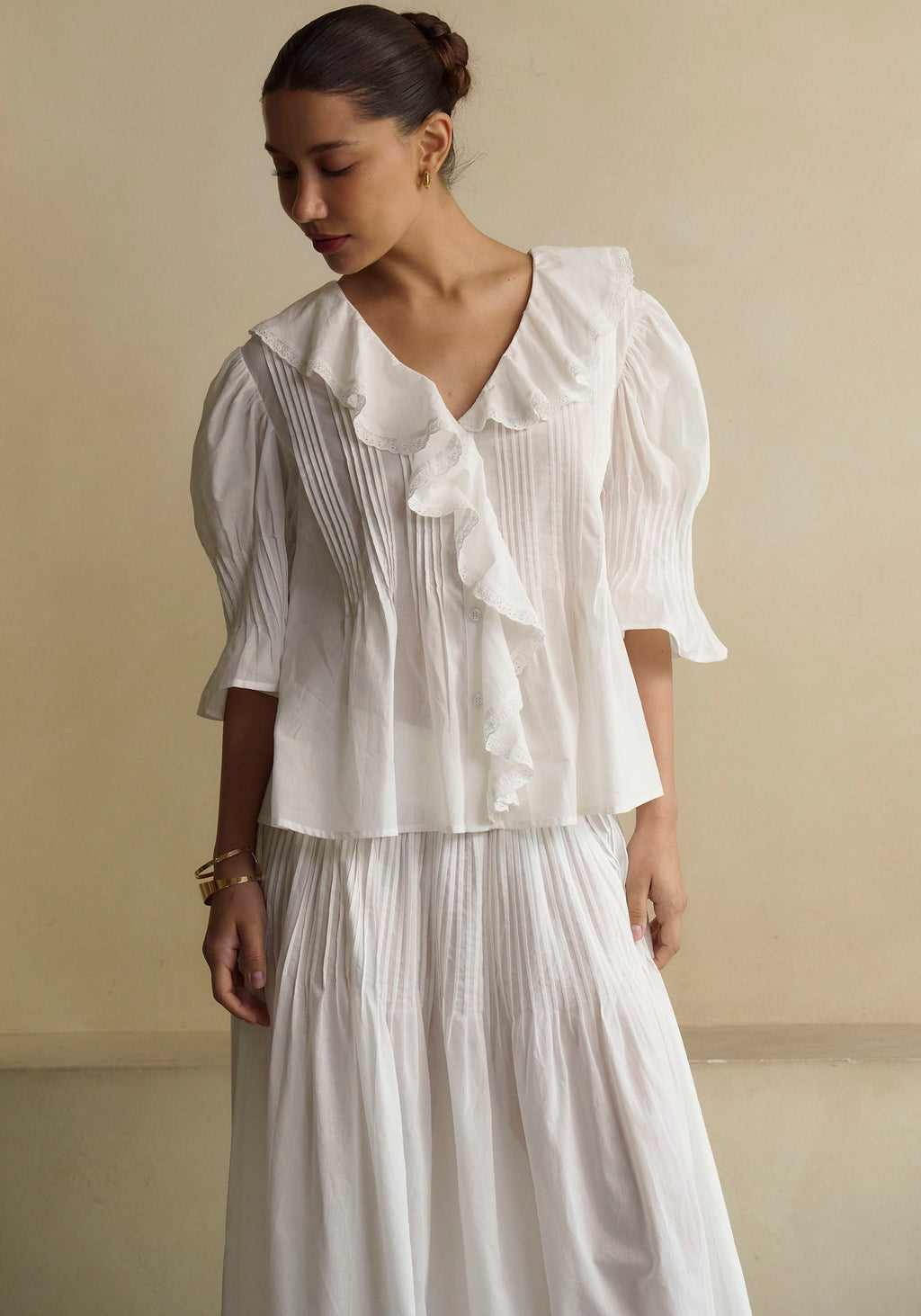 Hestia Linen Top & Skirt Set - gallery
