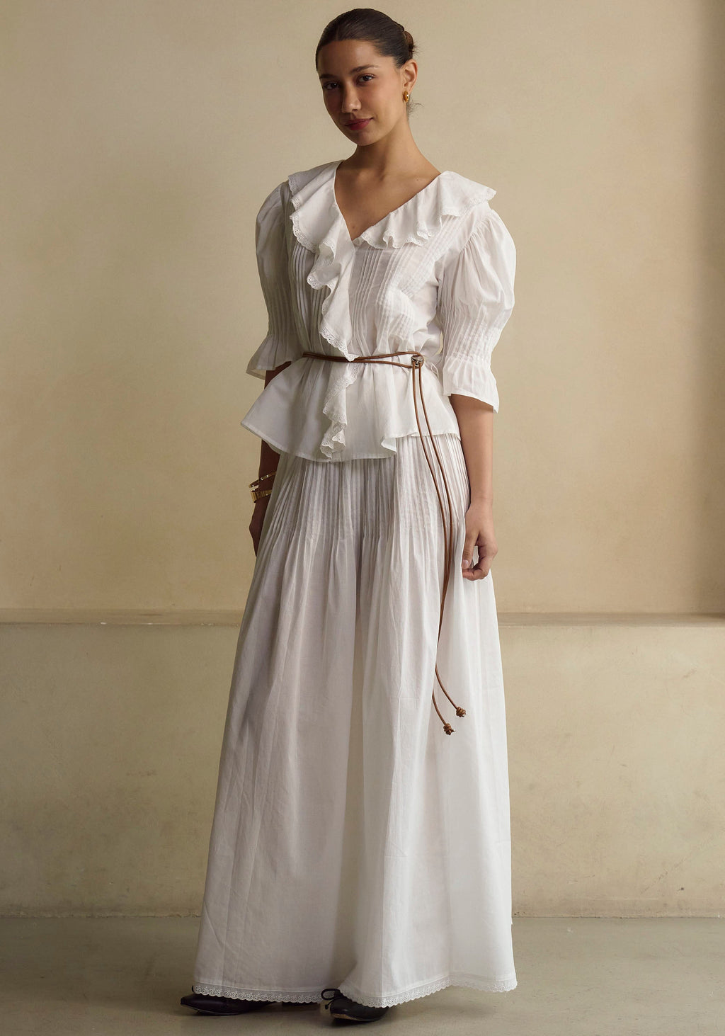 Hestia Linen Top & Skirt Set - gallery