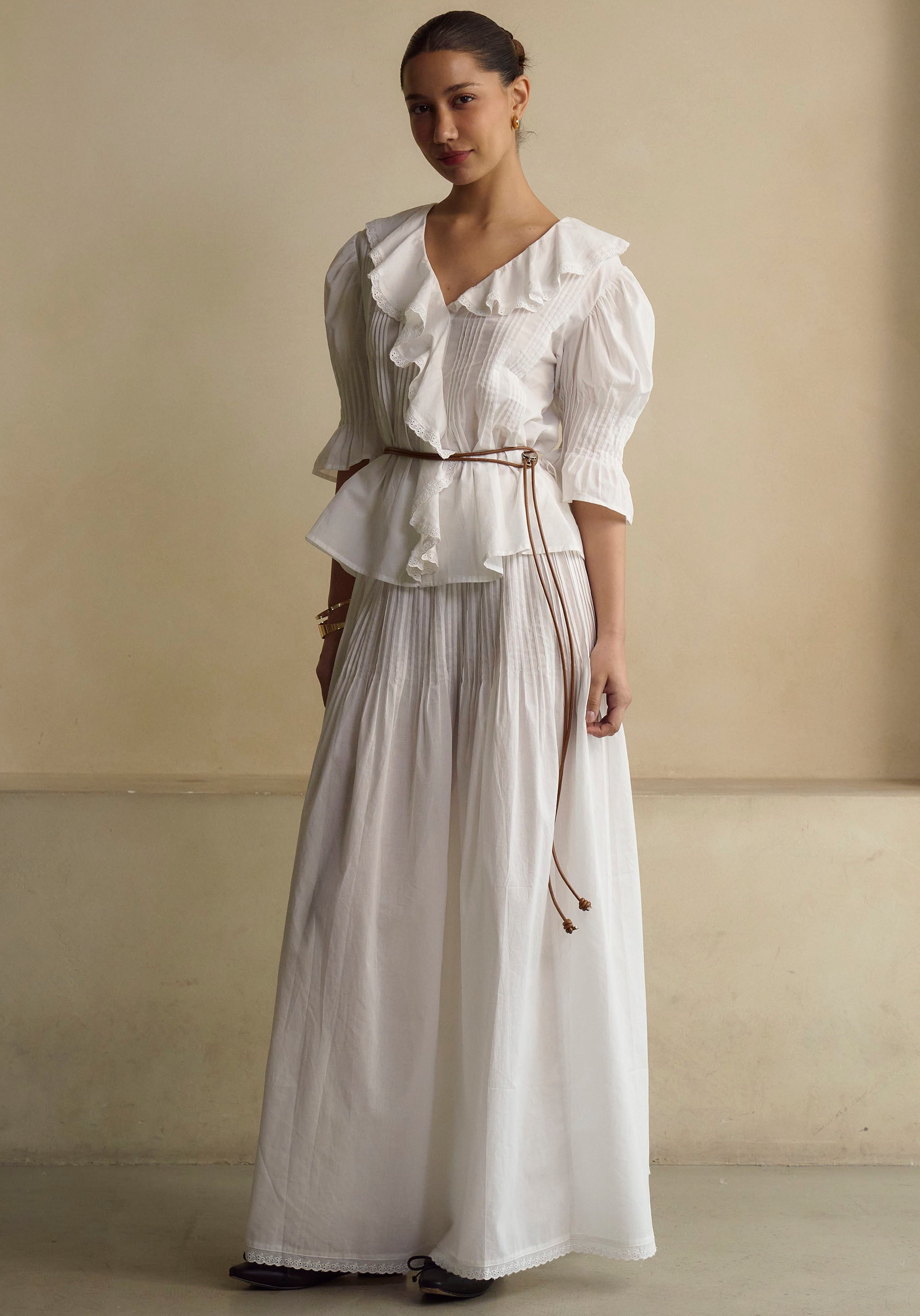 Hestia Linen Top & Skirt Set - gallery