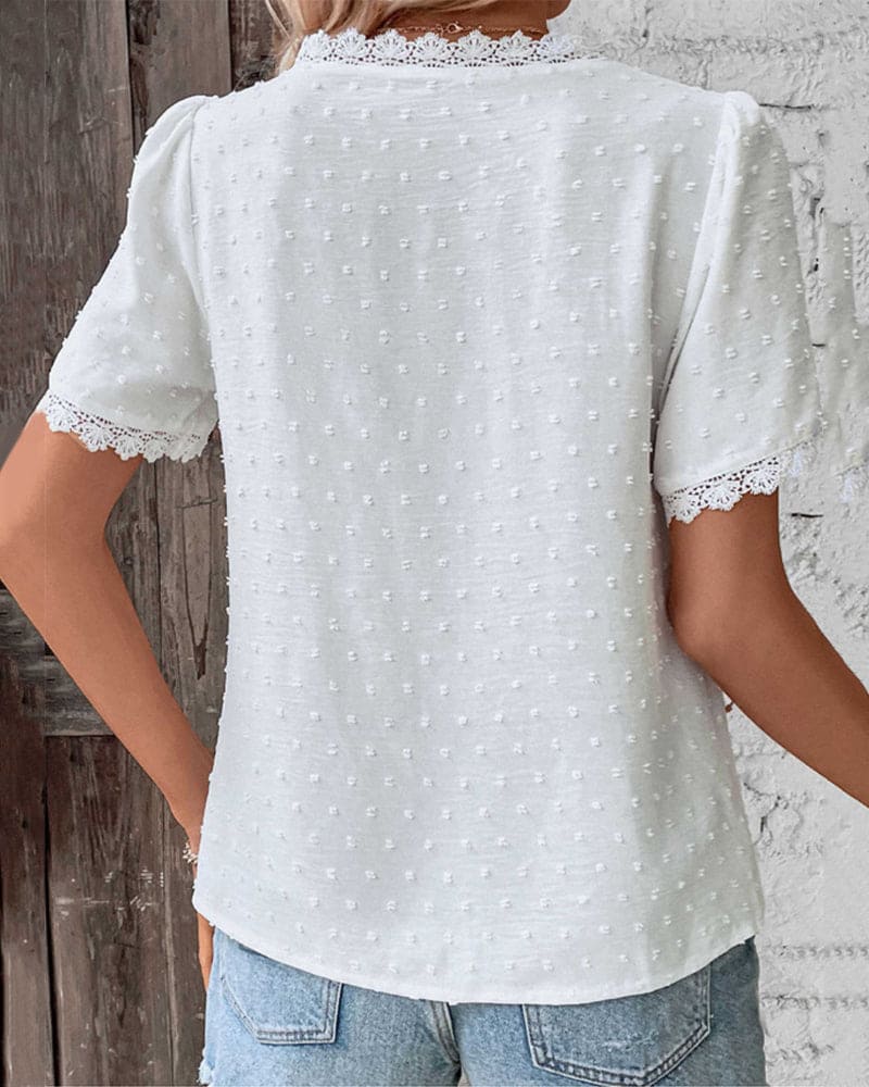 Romy Short Sleeve V-Neck Top