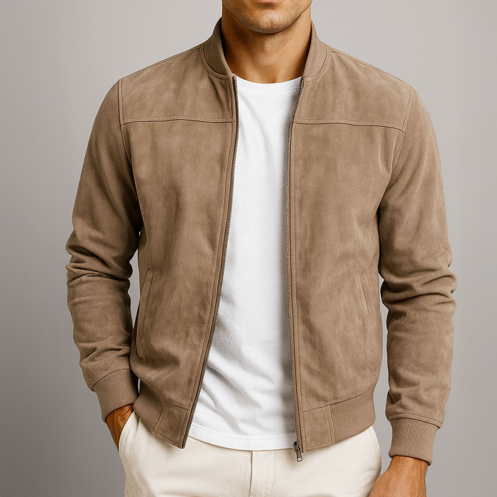 Suede Jacket for Men - Brown