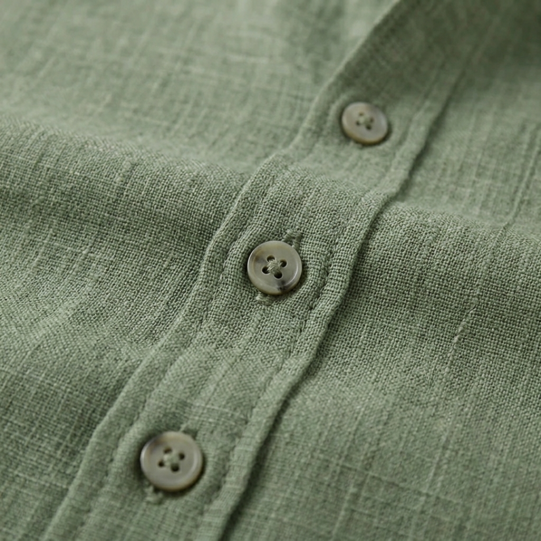 Leandro Natural Linen Short Sleeve Shirt for Men - gallery